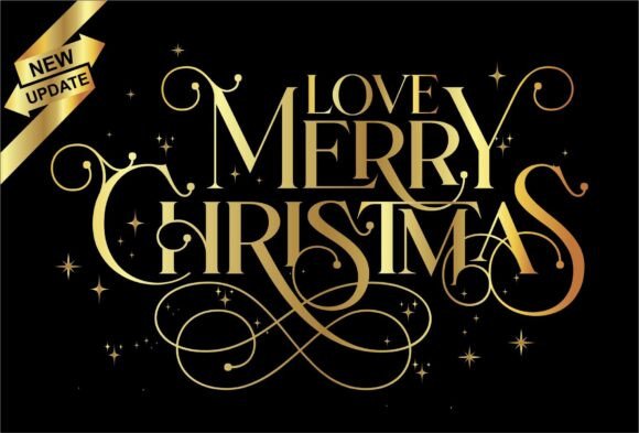 Love Merry Christmas Typeface for Festive Craft Creations