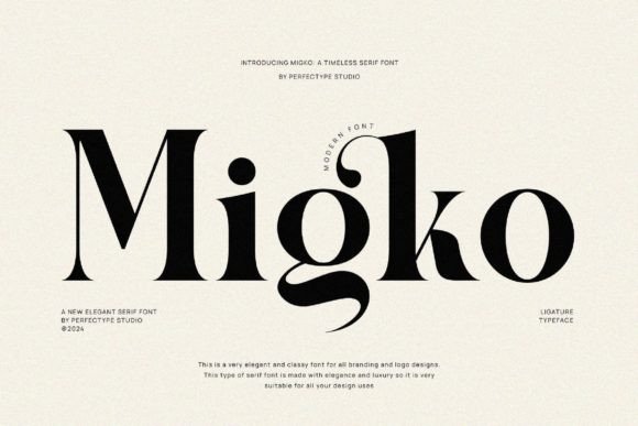 Migko Typeface: A Stylish Serif for Digital Branding