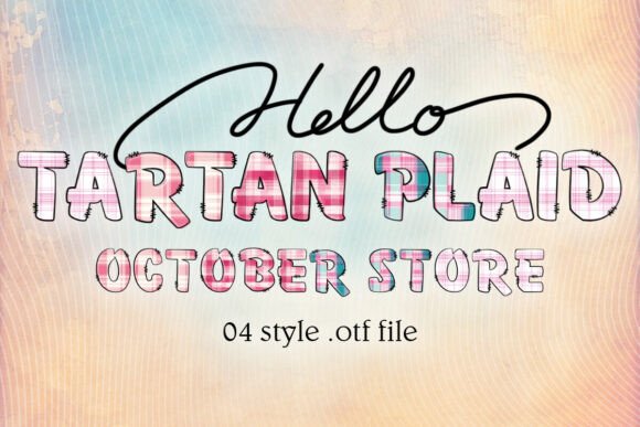 Pink Tartan Plaid Font: A Festive Typeface for Digital Marketers