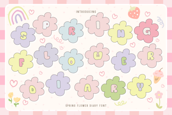 Spring Flower Diary Font: A Handwritten Typeface for Seasonal Craft Projects